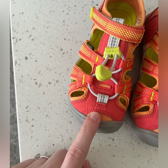Keen Orange & Red Seacamp lI CNX Hybrid Water Sandals Unisex Toddlers Size 11 - Picture 14 of 15